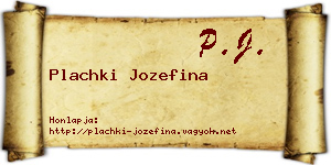 Plachki Jozefina névjegykártya